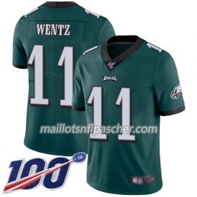Maillot Philadelphia Eagles Carson Wentz 11 Nike Vert 100th - Homme